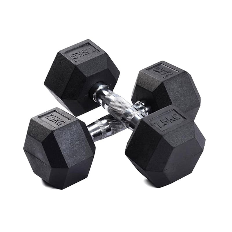 Rubber Hex Dumbbell