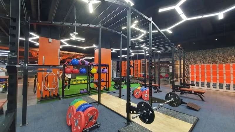 Commercial fitness center setup