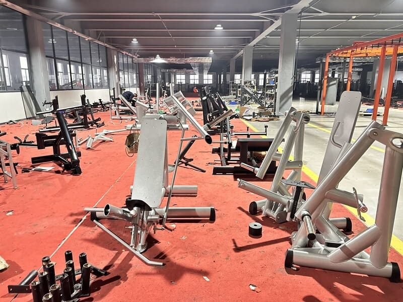 A multi-stage painting process for commercial fitness equipment